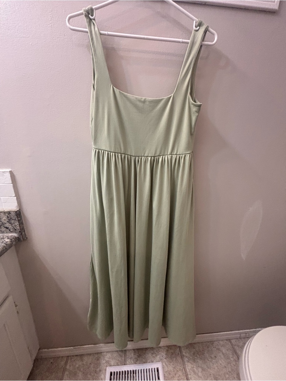 Ardene Light Sage Green Square Neck Maxi Dress